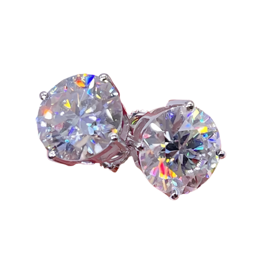 3-11MM Moissanite  Screw Back Stud Earrings 925 Sterling Silver