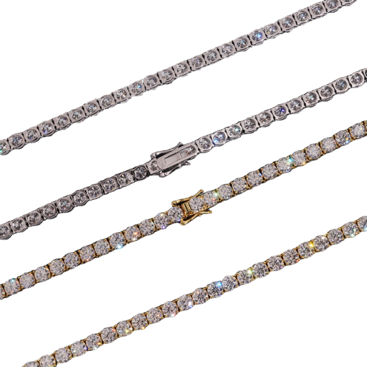 2-6.5mm 925 Moissanite Silver Tennis Bracelet